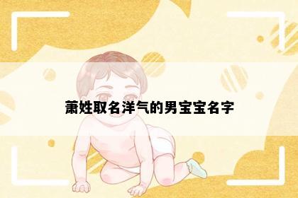 萧姓取名洋气的男宝宝名字
